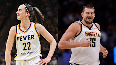 Caitlin Clark (li.) ist Fan von Nikola Jokic (re.).