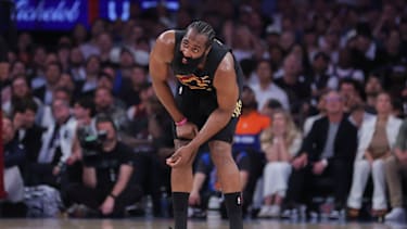 Lieferte eine weitere desaströse Partie ab: James Harden.