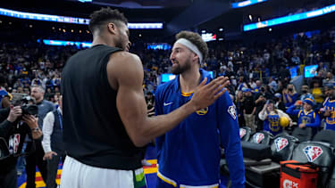 Künftig Teamkollegen bei den Heat: Giannis Antetokounmpo und Klay Thompson.