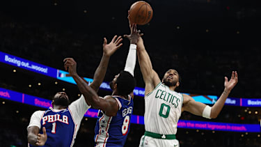 Jayson Tatum spielte stark beim Sieg der Boston Celtics gegen die Philadelphia 76ers.