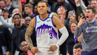 George traf den Gamewinner für die Jazz.