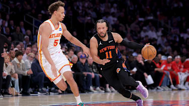 Jalen Brunson führte New York stark gegen die Hawks an.