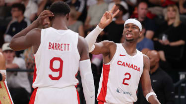 Starke Truppe: Die Kanadier RJ Barrett und Shai Gilgeous-Alexander (re.).