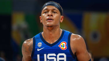 Paolo Banchero traf bei der WM 2023 mit den USA auf Italien.