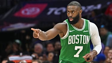 Jaylen Brown spielte für die Boston Celtics mit der Nummer 7.