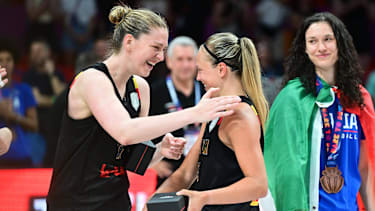 Meesseman (l.) und Allemand (r.) führten Belgien bereits in der vergangenen Saison zum EM-Titel.