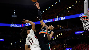 Wembanyama kam auf zwei Blocks gegen die Trail Blazers.