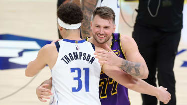 Bald Teamkollegen? Klay Thompson wird mit den Lakers um Luka Doncic in Verbindung gebracht.