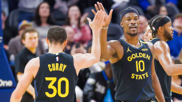 Steph Curry und Jimmy Butler kamen gemeinsam auf 59 Punkte für die Warriors.