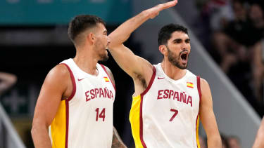 Hernangomez (li.) und Aldama (re.) bilden Spanien Frontcourt.