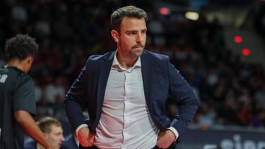 Auch überfragt: Towers-Coach Benka Barloschky.