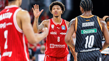 Demarcus Demonia führte Bamberg mit 18 Punkten und acht Rebounds an.