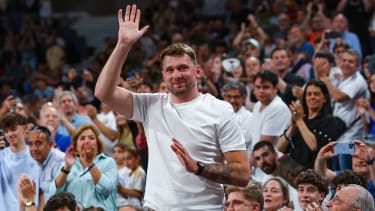 Luka Doncic Ende Mai zu Gast bei Real Madrid.