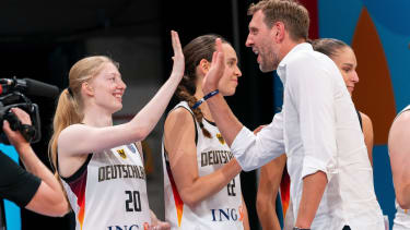 Dirk Nowitzki schaute an seinem 47. Geburtstag in Hamburg vorbei.