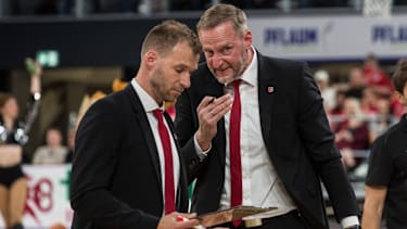 Anton Gavel und Co-Trainer Arne Woltmann