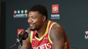 Marcus Smart beim Media Day der Houston Rockets.