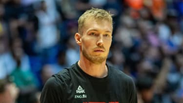 Niels Giffey (Deutschland, #05),

GBR, USA vs. Germany, Basketball, Testspiel, Olympiavorbereitung, Spielzeit 2024/2025, 22.07.2024

Foto: Eibner-Pressefoto/Sascha Walther