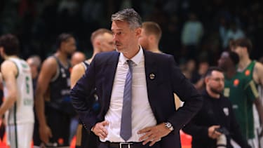 24.03.2026 Sarajevo(Bosnia and Herzegovina) BC Dubai-BC Panathinaikos Eurolegue men s basketball Jurica Golemac Dubai coach :