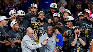New York Knicks feiern den Titel