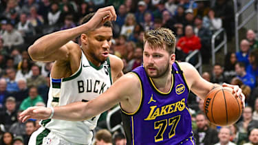 Bald zusammen in Purple-and-Gold? Giannis Antetokounmpo (li.) und Luka Doncic (re.).