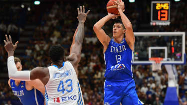 Italiens bester Scorer, aber am Ende der tragische Held: Simone Fontecchio (re.).