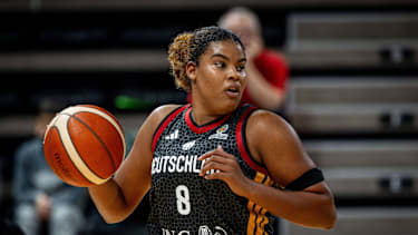 Basketball Villeurbanne 17.03.2026 Wommen™s Basketball World Cup 2026 Qualifying Tournament Nigeria (NIG) - Deutschland (GER) Nyara Sabally (Deutschland, No.08) *** Basketball Villeurbanne 17 03 2026 Wommen™s Basketball World Cup 2026 Qualifying Tournament Nigeria NIG Germany GER Nyara Sabally Germany, No 08