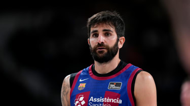 Ricky Rubio of FC Barcelona looks on during the spanish league, Liga ACB Endesa Semifinal 2, basketball match played between Real Madrid and FC Barcelona at Wizink Center on May 31, 2024 in Madrid, Spain.