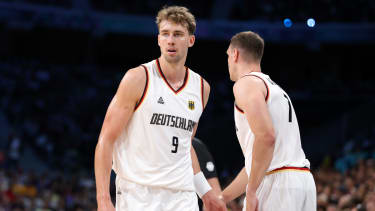 LILLE, FRANCE - JULY 27: Franz Wagner of Germany during the Men's Basketball Group Phase - Group A match between Germany and Japan on day one of the Olympic Games Paris 2024 at Stade Pierre Mauroy on July 27, 2024 in Lille, France.  

Olympische Sommer Spiele in Paris 2024 
Olympic Summer Games in Paris 2024
Copyright by : sampics Photographie