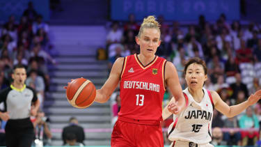 Leonie FIEBICH (Allemagne) Women basketball, Japan vs Germany, Women s preliminary round during the Olympic Games, Olympische Spiele, Olympia, OS Paris 2024 - photo Laurent Sanson DPPI Panoramic JO 2024 : BASKET BALL - Japon vs Germany - Jeux Olympiques 2024 - Paris2024 - Lille - 01 08 2024 DPPI Panoramic PUBLICATIONxNOTxINxFRAxBEL
