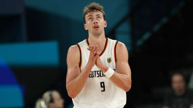 August 6, 2024, Paris, Ile-De-France, France: FRANZ WAGNER of Germany in the Men s Basketball quarterfinal at the Paris 2024 Olympic Games, Olympische Spiele, Olympia, OS at the Bercy Arena in Paris, France Paris France - ZUMAc179 20240806_oly_c179_070 Copyright: xMickaelxChavetx