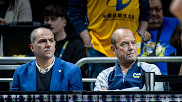 Himar Ojeda (Sportdirektor Alba) und Marco Baldi (Geschäftsführer Alba).