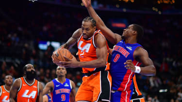 Kawhi Leonard stellte gegen Detroit einen neuen Karrierebestwert auf.
