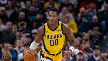 Bennedict Mathurin stand 2025 in den NBA Finals.