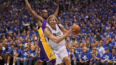 Dirk Nowitzki und Kobe Bryant in den Playoffs 2011.
