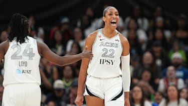A'ja Wilson erzielte 45 Punkte für Las Vegas.
