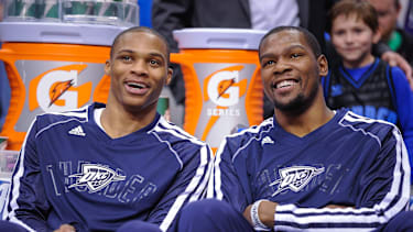 Durant und Westbrook spielten bis 2016 im gleichen Team.