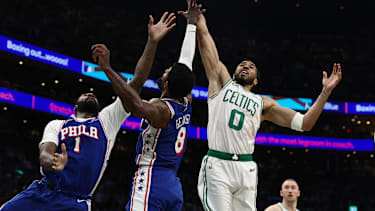 Tatum hatte in der Zone gegen Philadelphia häufig leichtes Spiel - ein Testament für seine gute physische Verfassung.