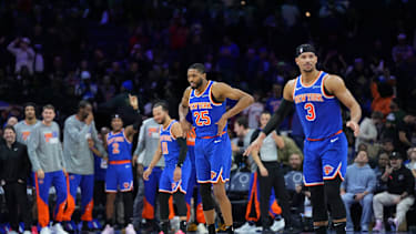 Die Nova-Knicks: Jalen Brunson, Mikal Bridges, Josh Hart.